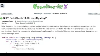 Java Practice It Self-Check 11 20 mapMystery2 collection mystery sets and maps