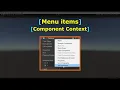Menu Items - Component Context Editor Scripting C Unity Game Engine