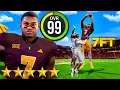 The Power of a 99 OVR 7 FOOT 5 Star Wide Receiver on Heisman Difficulty