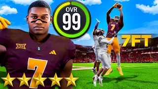 The Power of a 99 OVR 7 FOOT 5 Star Wide Receiver on Heisman Difficulty