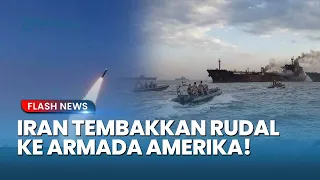 KIAN MEMANAS! Iran Tembakkan Rudal Balistik Qassem Basir Targetkan Kapal Perang Amerika di Hormuz