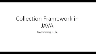 Collection Framework in JAVA - Introduction