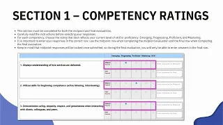 EVALUATIONS IN CORE ELMS