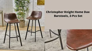 Christopher Knight Home Dax Barstools 2-Pcs Set Snake Skin Brown