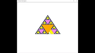 Python Turtle colored Sierpinski Triangle
