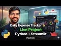 Daily Expense Tracker App in Python Live Project with Streamlit