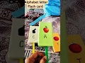 Make an alphabet letter flash card with popsicle sticks A4 sheet n glue Easy way to study for kids