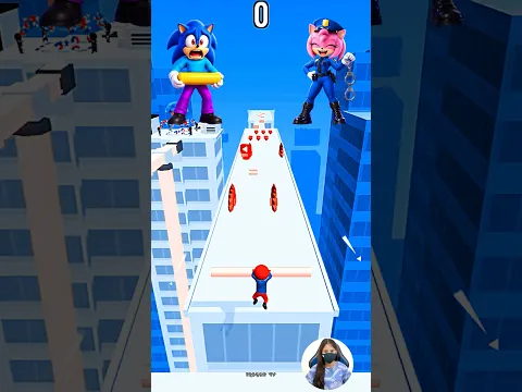 OMG! SONIC TRAPPED ROOF & AMY POLICE MOCKING HIM! 🤯😰 ROOF 3D #gaming #short #shortfeed #viralshort