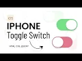 How to make toggle switch using CSS jQuery toggle button 2021