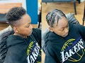Triangle Part Box Braids On Hi-top Fade Take Out Wash Blow Dry Rubber Band Ends My Grip Game