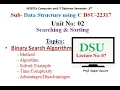 Data Structure Lecture-7 Unit-2 Binary Search Algorithm DSU MSBTE