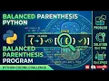 Balanced Parenthesis Python code Challange