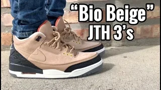 Air Jordan 3 JTH Bio Beige on feet