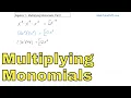 08 - Multiplying Monomials in Algebra Part 1