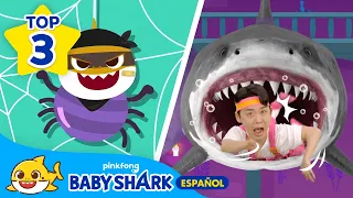 ⭐️TOP3⭐️ de Las Mejores Canciones Infantiles de Tiburón Bebé para los Niños | Baby Shark en español