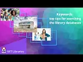 Top Tips for Searching the library databases
