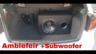 Subwoofer Amblefeir 2 Speker6 9 VW Golf 6 تركيب سيستم صوت سابوفر امبليفاير سماعتين 