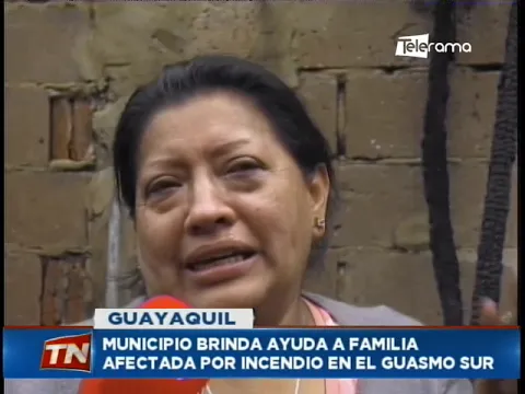 Municipio brinda ayuda a familia afectada por incendio en el Guasmo Sur