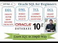 DDL DML DCL TCL How to Create table alter drop Rename Truncate Insert Update Delete