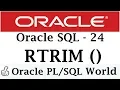 RTRIM Function in Oracle SQL Character Manipulation Oracle SQL Tutorial for Beginners