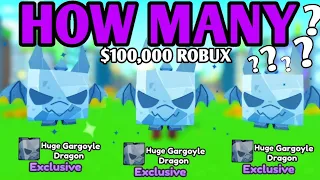 HOW MANY HUGE Gargoyle CAN i HATCH with 100 000 ROBUX SPENT in Pet Simulator X