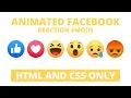 Facebook Wow Reaction Emoji in HTML CSS Free source code