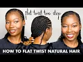 HOW TO DO FLAT TWISTS ON NATURAL HAIR SIMPLE PROTECTIVE HAIRSTYLE