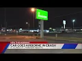Car goes airborne hits Regions bank sign in Fairview Heights Illinois