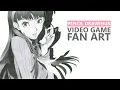 Fan Art Pencil Drawings of Game Characters - Yukiko P4G Yuna FFX and Vanille FFXIII My Art