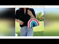 Review TOYOOSKY Round handle straw bag women handbag 2020 new fashion colorful rainbow hand-woven t