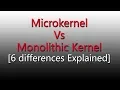 microkernel Vs monolithic kernel 6 differences EXPLAINED