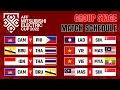 Group Stage Match Schedule AFF Mitsubishi Electric Cup 2022