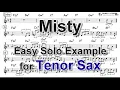 Download Lagu Misty - Easy Solo Example for Tenor Sax