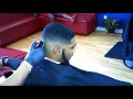 Skin fade and blowout hair cuts