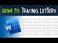 How To Make Tracing Letters In Microsoft Word 2024