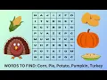 WORD SEARCH Thanksgiving Version 1