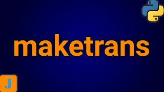 Python String maketrans