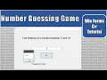 C Tutorial - Create a number guessing game in Windows Form Application and Visual Studio