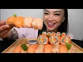 SUSHI FULL FACE FRIDAY LIGHT WHISPERS ASMR EATING SOUNDS SAS-ASMR