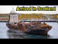 Hulk of Containership Solong Arrives in Scotland.