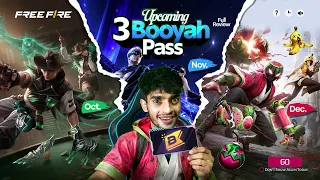 Next 3 Booyah Pass Full Review 🔥 Oct, Nov, Dec Rewards | Free Fire Max 