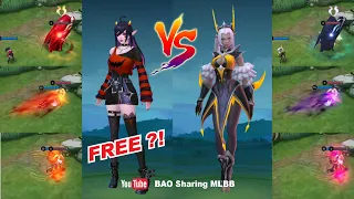 SELENA Elite Skin Effect COMPARISON Gothic Curse VS Wasp Queen MLBB