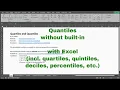 Excel - Quantiles and Quartiles without built-in