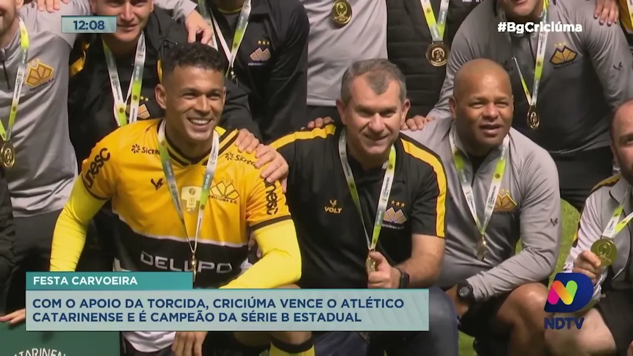 Com o apoio da torcida, Criciúma vence o Atlético Catarinense e é campeão da Série B estadual