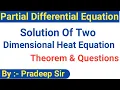 Solution Of Two Dimensional Heat Equation By Pradeep Rathour Two Dimensional Diffusion Equation