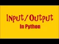 Input Output in Python Type conversion