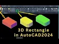 how to draw 3d rectangle in Autocad 3d rectangle in Autocad 2024