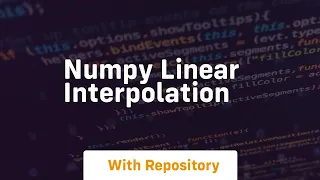 numpy linear interpolation