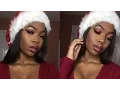 How to Sleigh This Holiday Red Glitter Cut Crease Makeup Tutorial