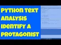 Python Text Analysis - Find Protagonist in a Book